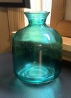 Thick Teal Glass Bottle jar