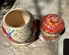 Wooden Hand-carved Painted Russian Santa Claus Lidded Box Christmas 9    Ded Moroz