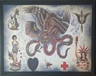 7 Sheets Brooklyn Joe Lieber Traditional Vintage Style 11x14 Tattoo Flash Set 