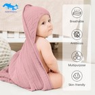 Sweet Dolphin Muslin Hooded Baby Bath Towels - 2 Pack 100 Cotton Towel For