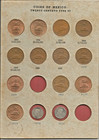 Mexico 20 Centavos Teotihuacan Bronze Coin Set  1943 To 1974 In Old Dansco Album