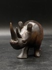 Rhinoceros African Safari Animal Rhino 6    Long Decor Smooth Carved Wood