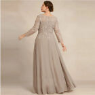 Plus Size Mother Of The Bride Dress V-neck Appliques Chiffon Wedding Party Gowns