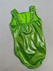 Gk Elite Leotard Gymnastics Green Mystique Foil Shimmer Bodysuit Tank Leo Sz  Cm