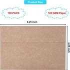 100 Pack 4x6 Envelopes For Invitations  Brown Kraft Envelopes  Self Seal A4 E   
