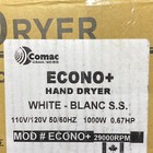 Comac Econo Plus   Slim Hand Dryer 1000w 110v   120v White New Open Box