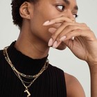 Bubble Letter Necklace For Women Balloon Initial Layered Necklaces 14k Gold - 16