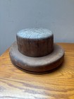 Antique Primitive Millinery Wood Hat Block Mold Form Hatter Tool 5 3 4 - 7 1 2