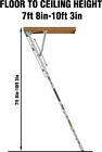 7 8 -10 3  Ceiling Height Aluminum Attic Ladder Folding Retractable Loft Stairs