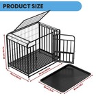 44  Heavy Duty Dog Cage Crate  Alloy Steel Kennel Pet Playpen House W  Tray Us