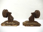 Pair Antique-vintage Cast Iron Sconces W  Rust-paint  Marked  01408  Not Wired 