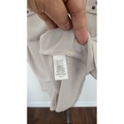 Express Women Beige Studded Pocket Roll Tab Sleeve Button Down Blouse Size S