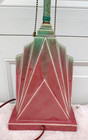 Super Cool Art Deco Muncie Pottery Lamp Designed By Reuben Haley  Very Rare   