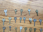 Vintage Flat Keys Brass  Steel  Aluminum Lot Of 55 - Great Condition
