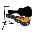 Gator Hard-shell Wood Case For 6 Or 12 String Acoustic   Single Guitar Stand