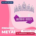 Birthday Tiara Crown With Sash For Women  Birthday Queen For Party