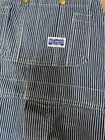 Vintage Usa Made Big Smith Hickory Stripe Denim Bib Overalls W button Fly