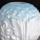 Antique Vtg Cased Blue Satin Primrose Gwtw Oil Kerosene Ball Shade Globe 4    Fit