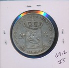 Netherlands - 1848 - Silver 2 1 2 Gulden Crown - Scarce -  8296
