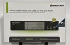 Iogear 4-port Kvmp Switch With Usb 2 0 Hub Audio