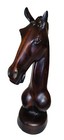 Horse Head Statue Bust Figure Dark Brown Detailed Equestrian Composite Material 