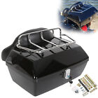 42l Trunk Luggage Tail Box Tour Pak Pack Backrest For Touring Cruiser Motorcycle