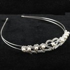 Pearl Tiaras Crowns For Women Silver