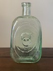 Vintage Green Glass Flask Bottle - Possibly Blown Glass