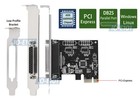 Single Parallel Port Pcie Pci-e Db25 Printer Port Adapter Card For Tower Slim Pc