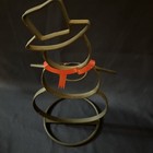 Yankee Candle Metal Snowman Red Scarf Glass Votive Holder Christmas Winter 11 5   