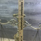 Hollywood Regency Ornate Decorative Filigree Balance Scale Vintage 60s Gold Tone