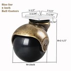 Set Of 4 Antique Brass 2-inch Swivel Caster Wheels For Furniture