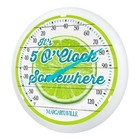 104-38667mv Margaritaville It s 5 O clock 13 25  Indoor outdoor Dial Thermometer