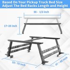 Adjustable 16   To 25   High Overland Ladder Racks With 5 Crossbars For F150