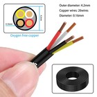 20 Gauge 4 Conductor Electrical Wire Oxygen-free Copper Cable 50ft 15 3m Flex   