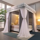 Newly Listed Bed Canopy Mosquito Net Double Layers Netting Lace Valances Tubes