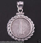 Coin Pendant Silver Vintage Mercury Dime Sterling Silver Rope Bezel With Bail Us