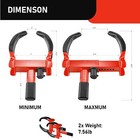 Cartman 2 Pack Heavy Duty Trailer Lock Wheel Clamp  Universal Black