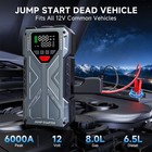 Car Jump Starter 6000a With Air Compressor Power Bank Battery Charger Portable