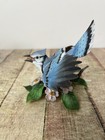 Lenox Garden Birds 1990   s Blue Jay  Vintage Hand Painted Bird Figurine