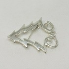 Women s Christmas Tree Brooch Pin Silver Tone Holiday Fashion Jewelry Unbranded 