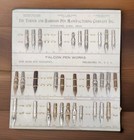 Antique Turner   Harrison Manuf Co Inc  Steel Writing Fountain Pen Sizing Nibs 