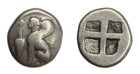 Ancient Greek Coin Islands Off Ionia Chios Silver Drachm Sphinx 400-380 Bc