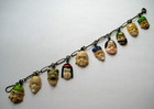 Vintage Old Carved Seven Japanese Gods Of Luck Lucky Charm Bracelet