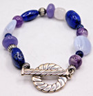 New Carolyn Pollack American West Sterling Shades Of Purple Bracelet 7 25 