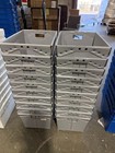 Lot Of 20 Corrugated Plastic Storage Totes Bins 18 5 l X 13 5 w X 11 5 h