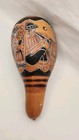 Hand Carved Gourd Peruvian Folk Art Rattle Gourd Peru