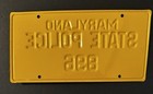 Maryland Md State Police Trooper Patrol Msp Headquarters Hq License Plate  896