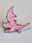 Pink Dragon Lapel Pin Fantasy Mythical Beast