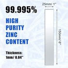 10 Pcs Pure Zinc Anode Sheet  99 995  Pure  For Zinc Plating And Zinc 